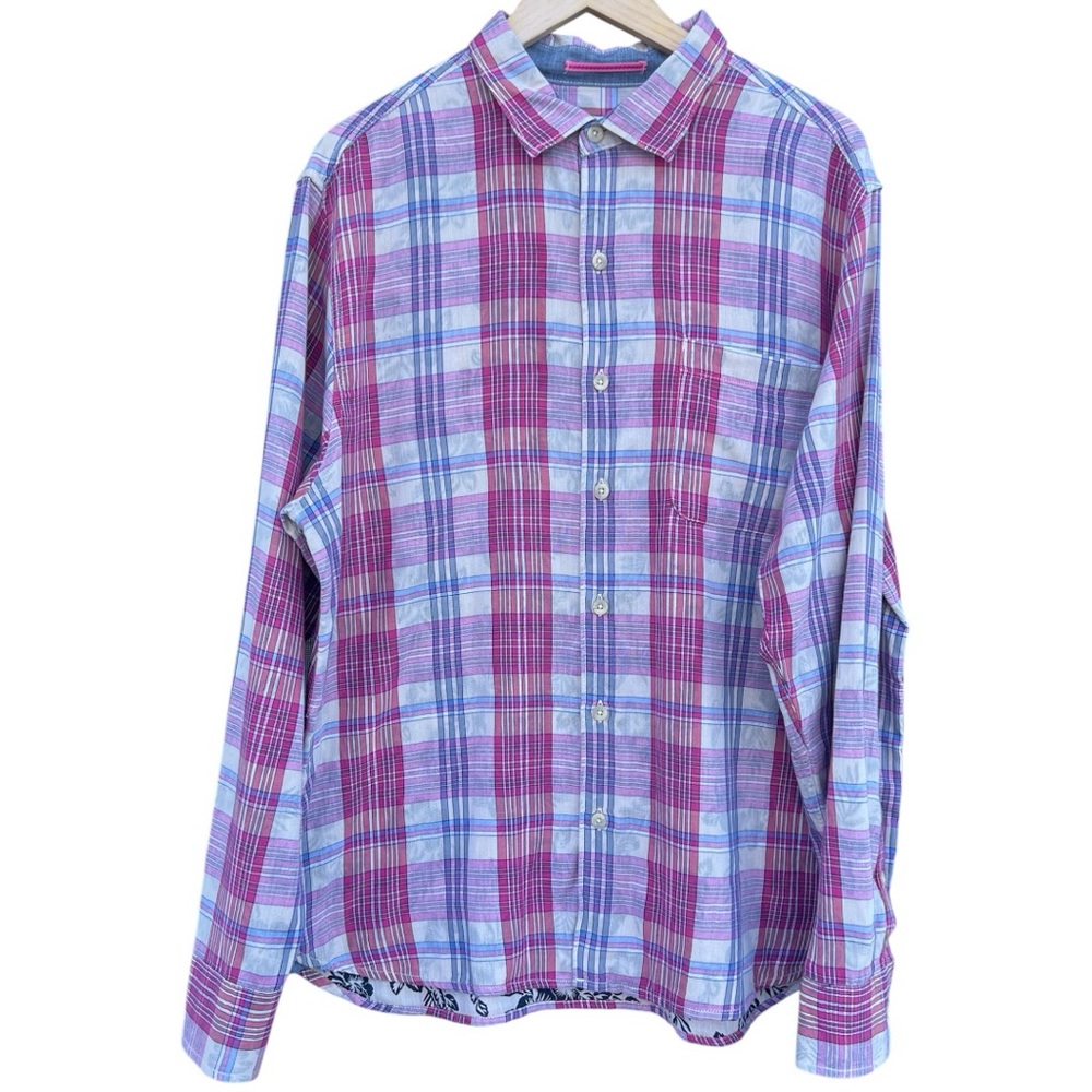 Tommy Bahama - Palapa Plaid Button Down Tropical - Size L - Picture 2 of 14